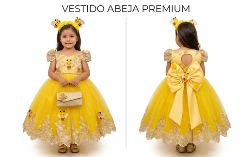 Vestido Vestido Abeja Premium de abejita para niña