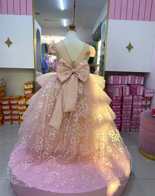 Vestido Aria nude de promoción para niña
