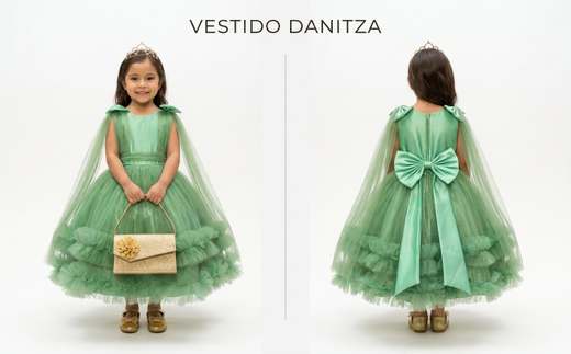 Vestido Danitza de promoción para niña