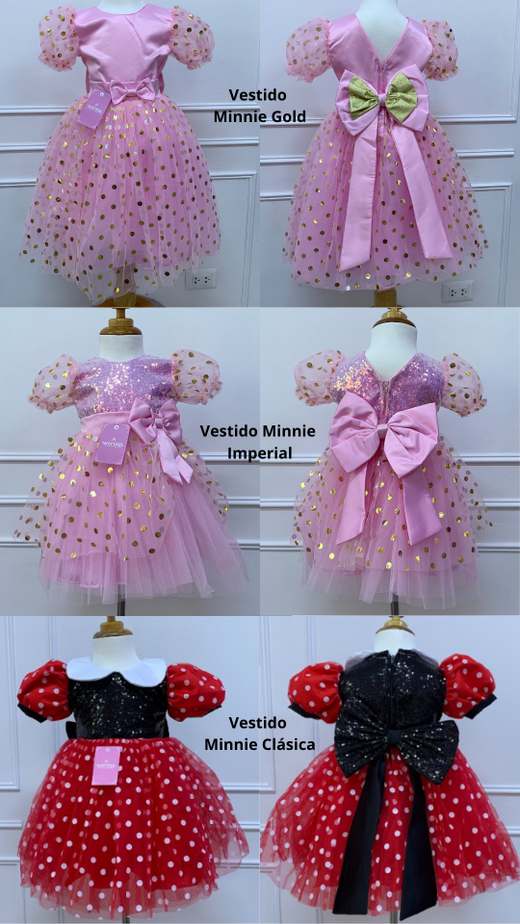 Vestido Vestido Minnie Rosado de Minnie para niña